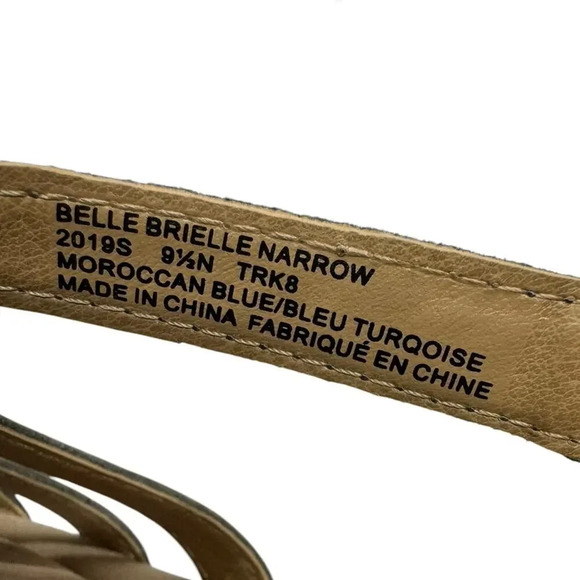 Earth Origins Belle Brielle Moroccan Blue Leather Sandals Size 9.5N - Picture 10 of 11